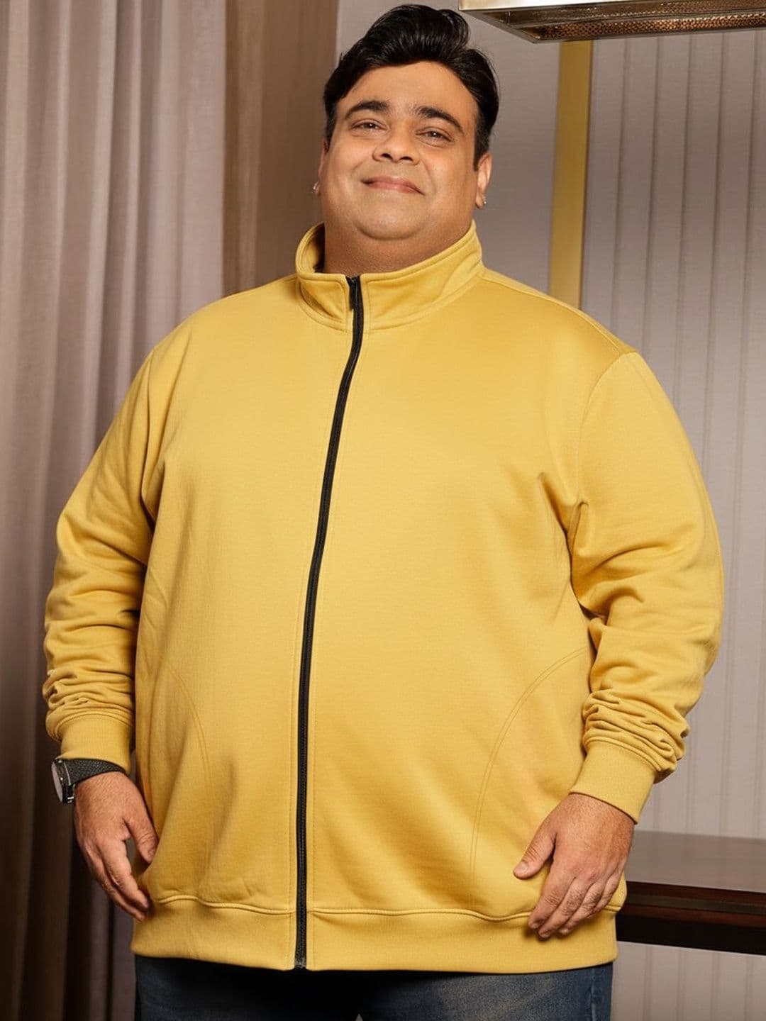 bigbanana Men Plus Size Lightweight Open Front Jacket - view 1