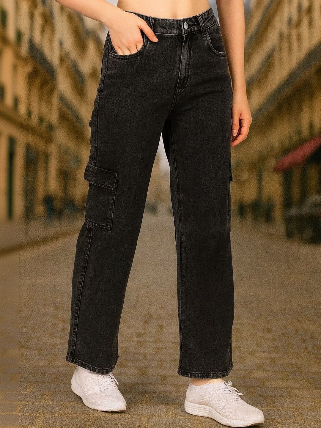 KASHIANXSTYLE Women Comfort Boyfriend Fit High-Rise Heavy Fade Stretchable Jeans - view 1