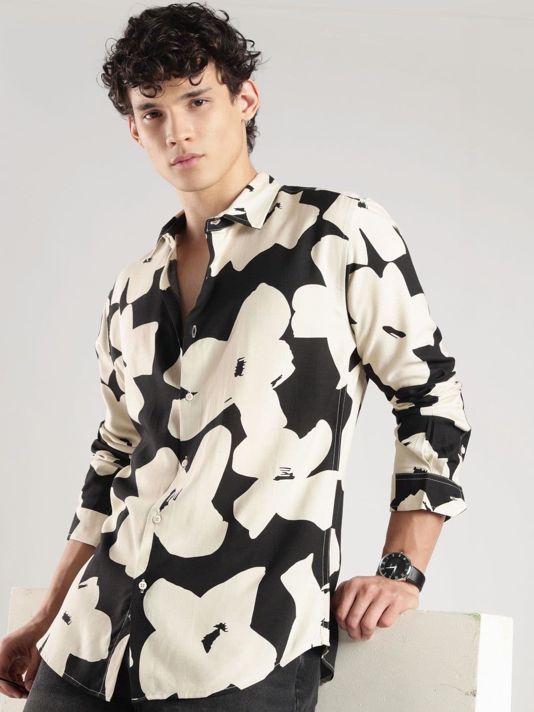 HERE&NOW Men Slim Fit Floral Printed Casual Shirt - view 1