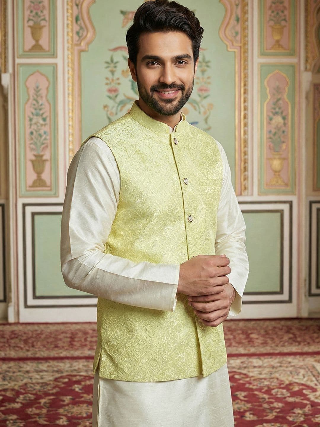 Jompers Embroidered Nehru Jackets - view 1