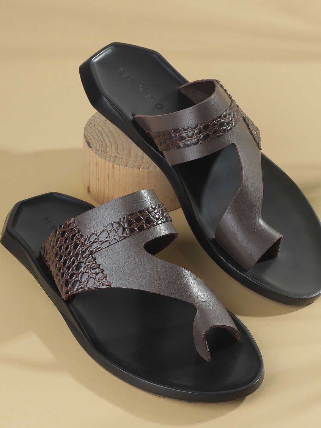 Metro Men Embellished Thong Flip-Flops - view 1