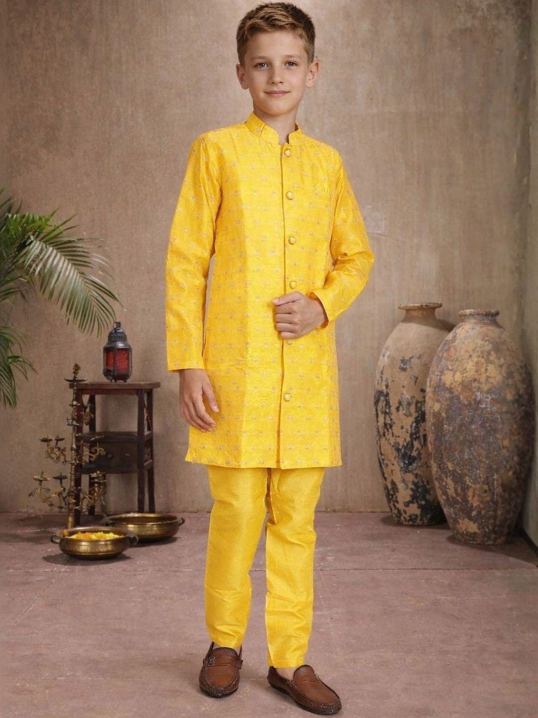 BAESD Brocade Mandarin Collar Sherwani