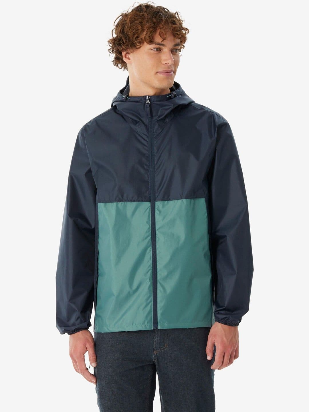 Decathlon Quechua - Men Blue Raincut Fullzip Windproof Waterproof Hiking Jackets