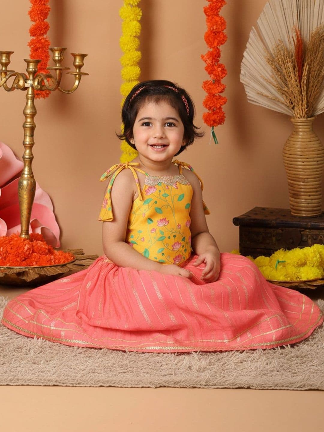 Sangria Girls Printed Flared Lehenga Choli - view 1