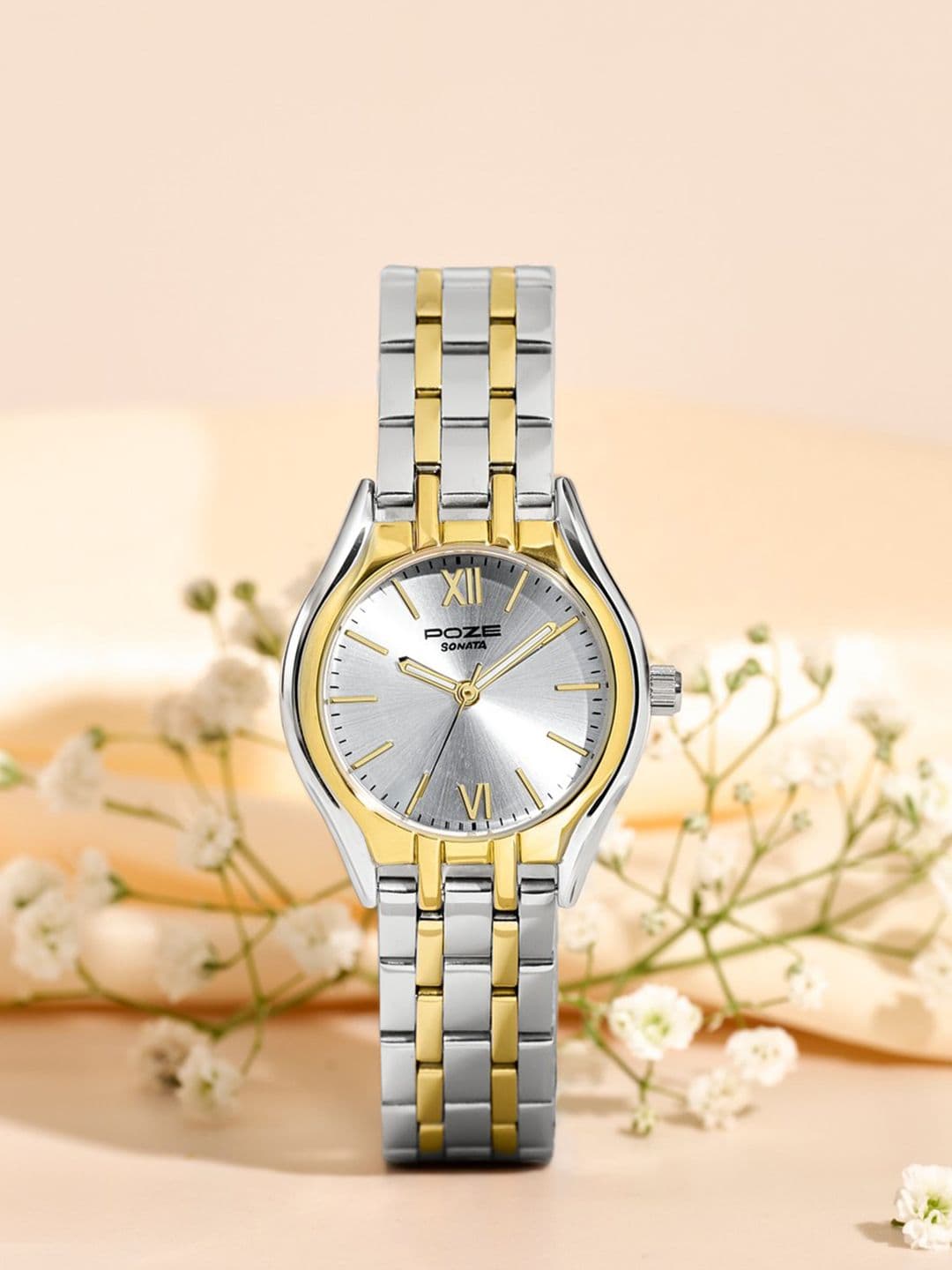 Sonata Women Poze 8 Quartz Analog Silver Dial Watch - SP80168BM01W - view 1