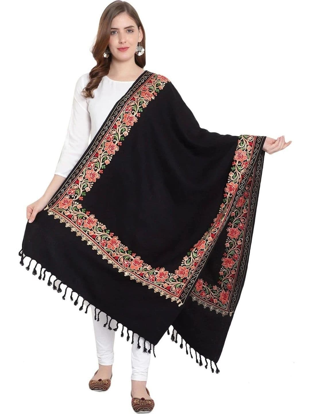 Radhe Products Women Ethnic Motifs Embroidered Shawl - view 1