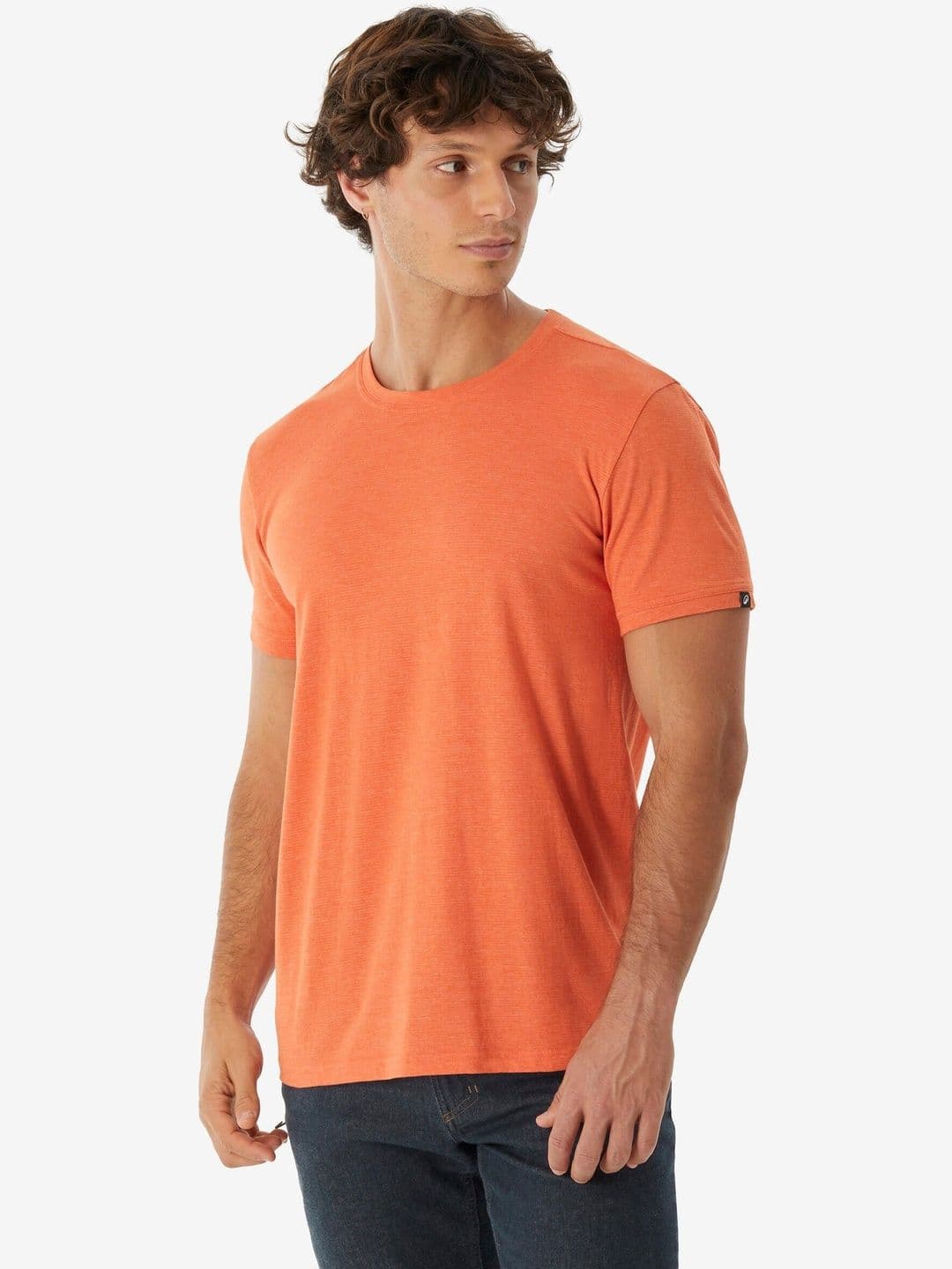 Decathlon Quechua - Men Orange NH500 Fresh Quick Dry Hiking T-Shirts - view 1