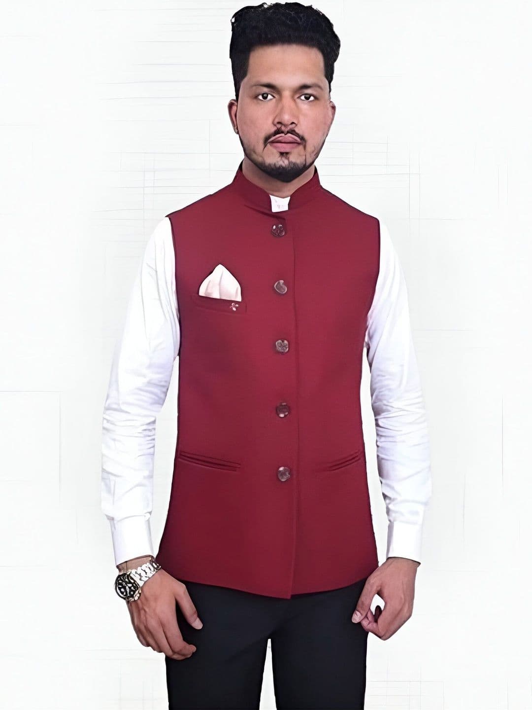 RISANI Mandarin Collar Nehru Jacket - view 1