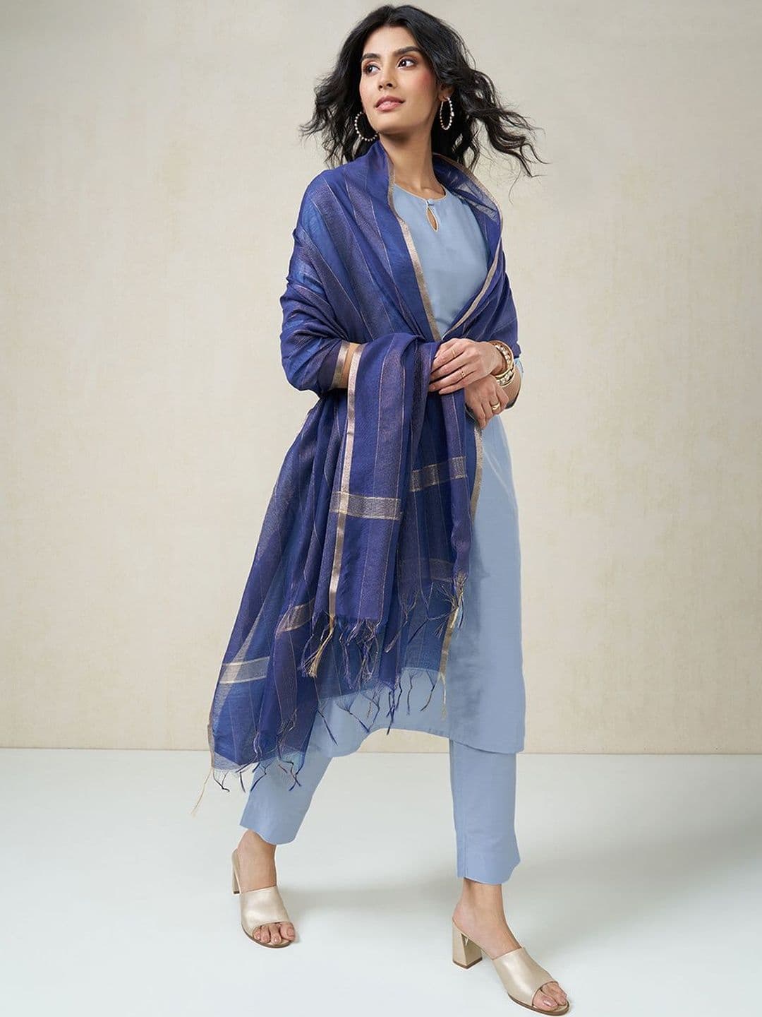 RANGMANCH BY PANTALOONS Striped Dupatta - view 1