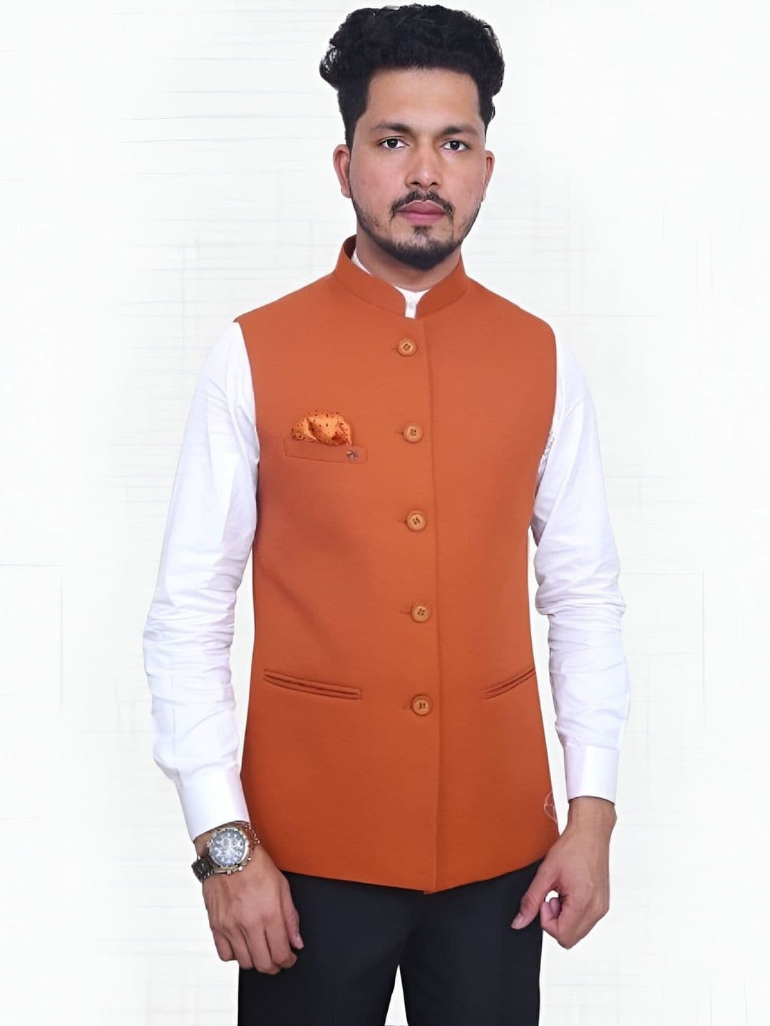 RISANI Mandarin Collar Nehru Jacket - view 1