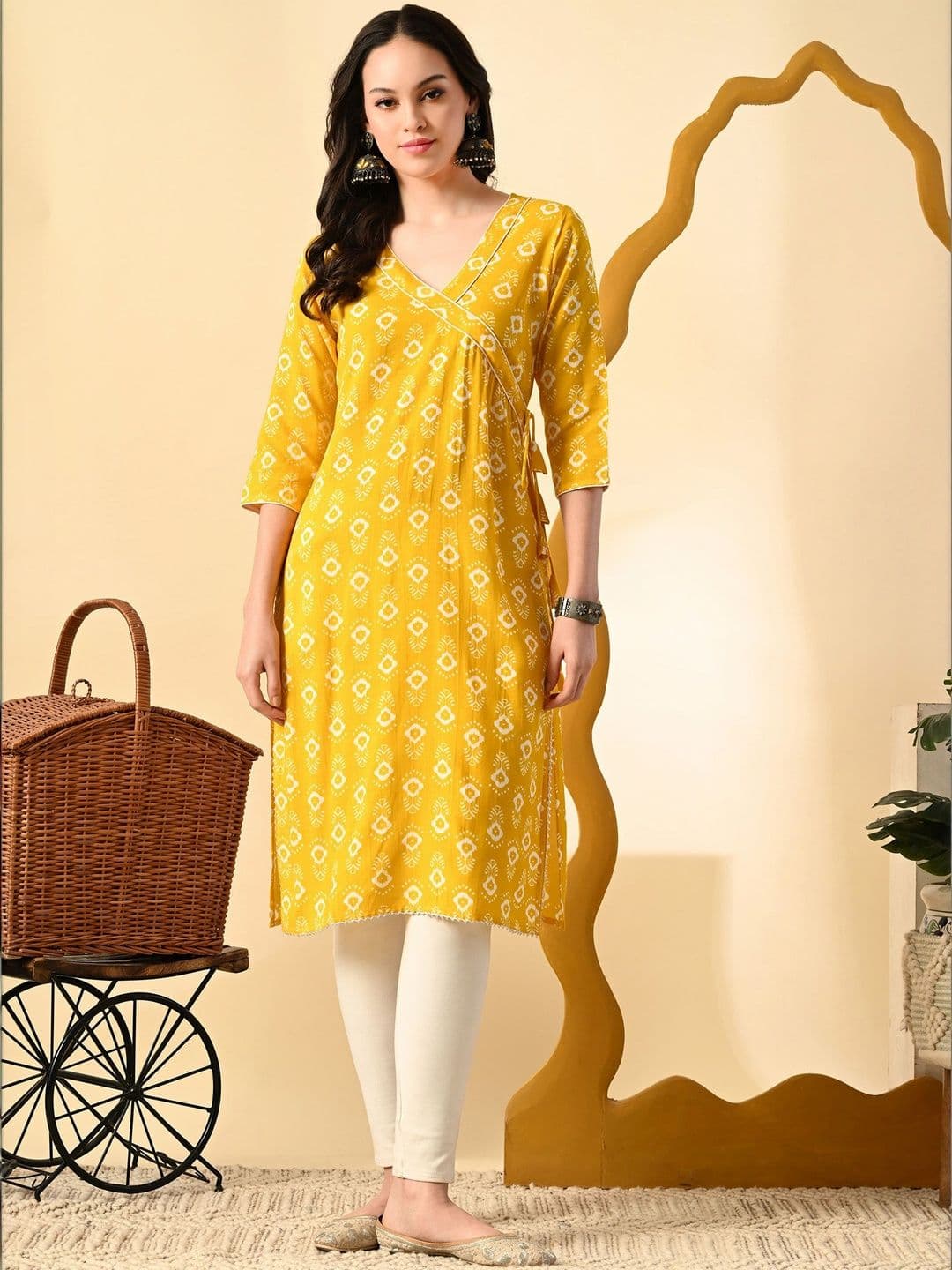 Anouk Women Ethnic Motifs Printed Patchwork Kurta - view 1