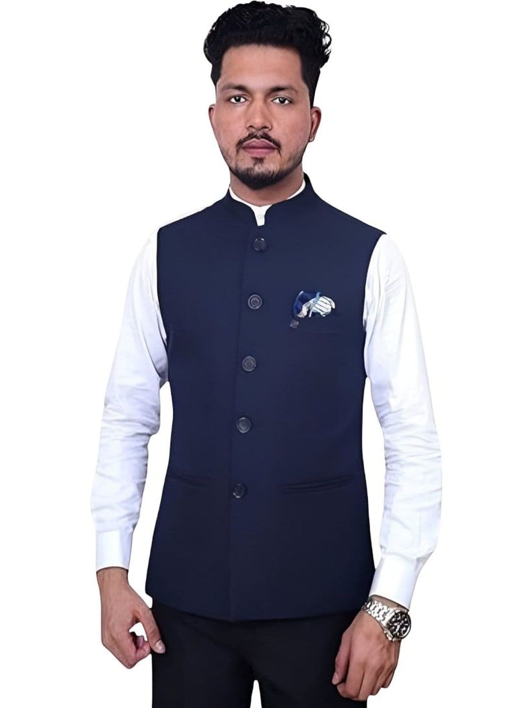 RISANI Mandarin Collar Nehru Jacket - view 1