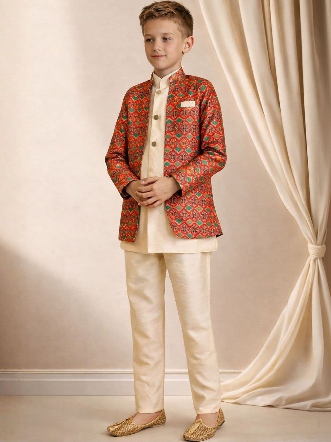 BAESD Brocade Mandarin Collar Sherwani - view 1