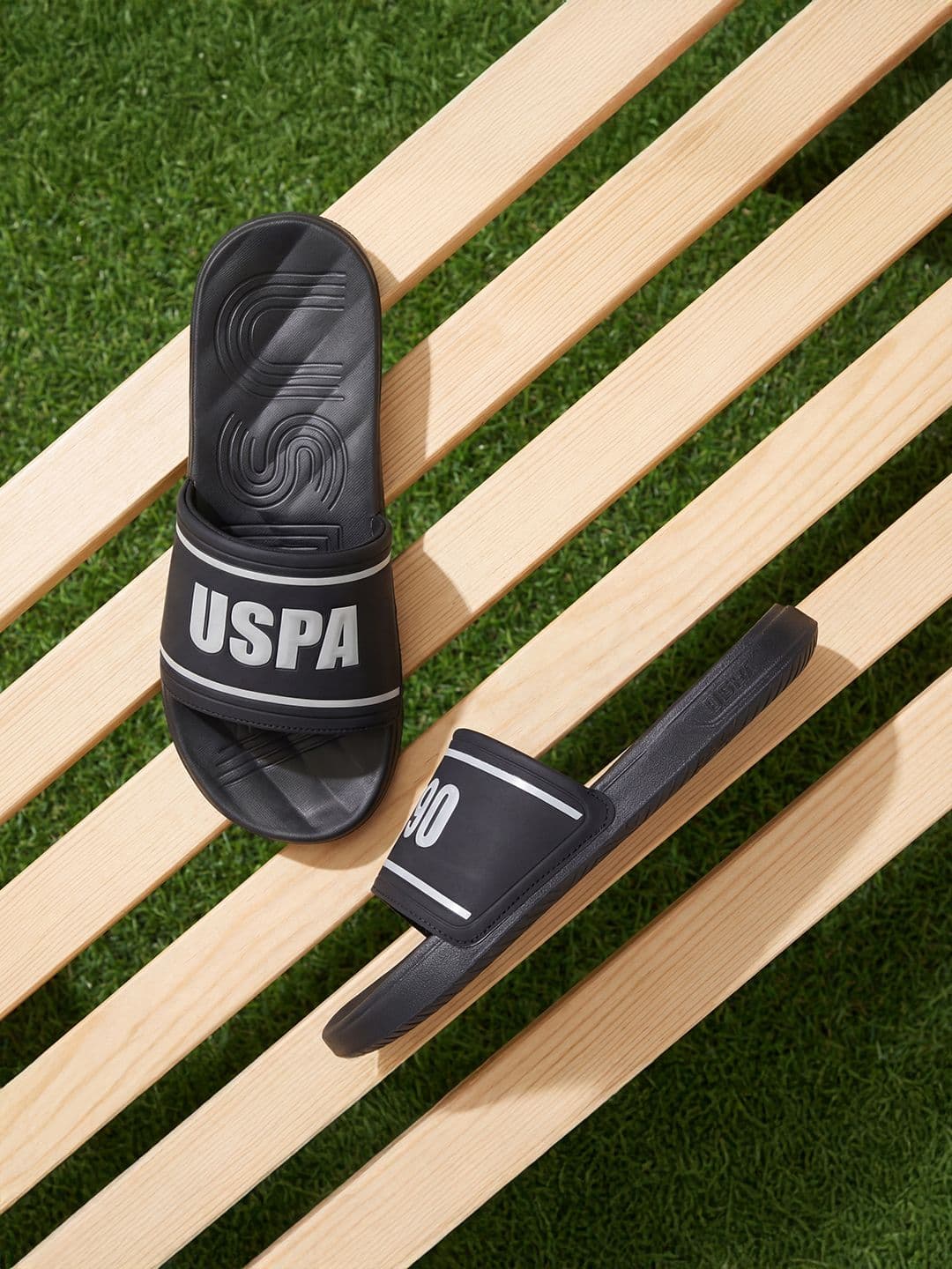 U.S. Polo Assn. Deja Black comfort Sliders - view 1