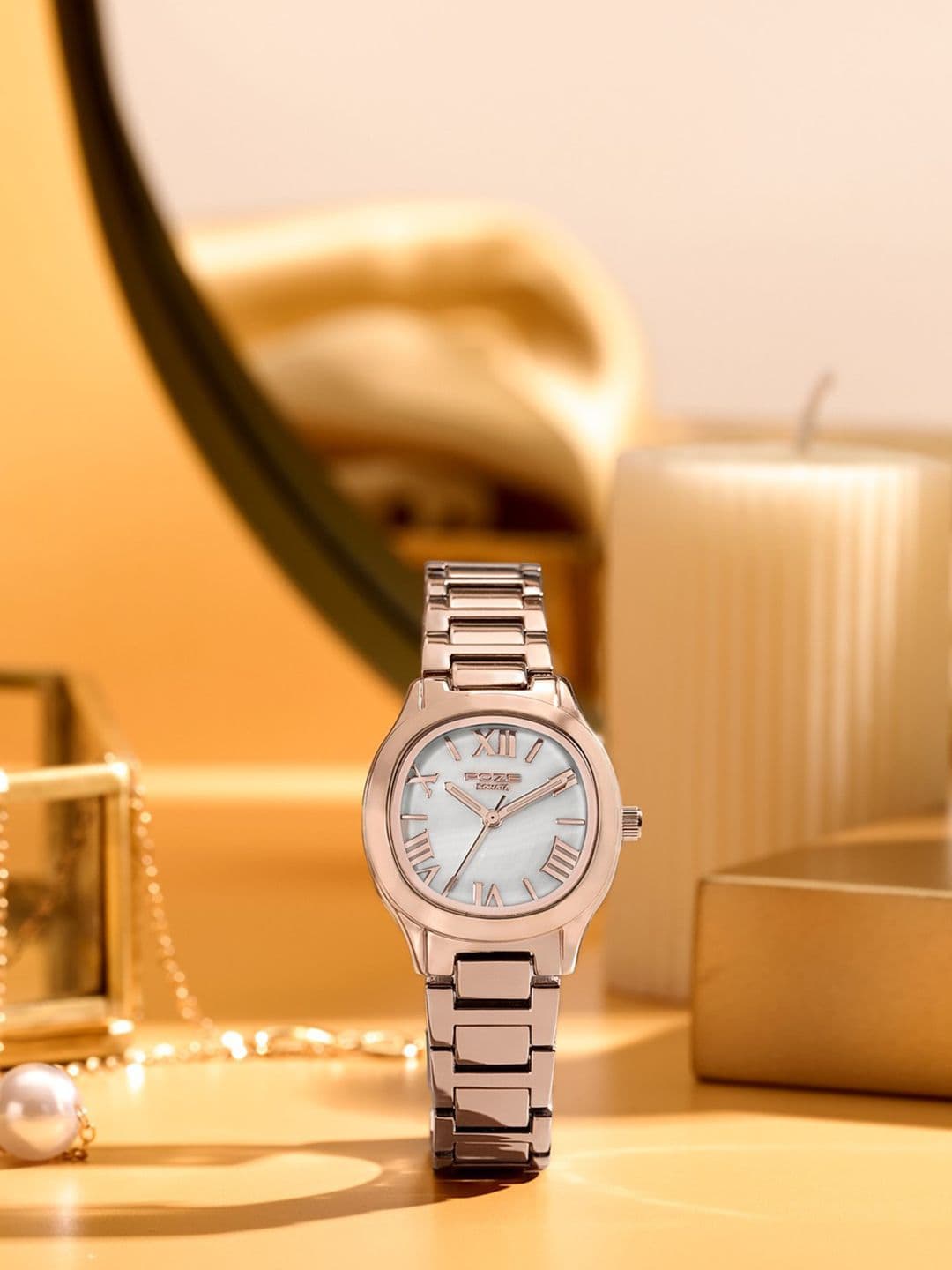 Sonata Women Poze 8 Quartz Analog MOP- White Dial Watch - SP80162WM01W - view 1
