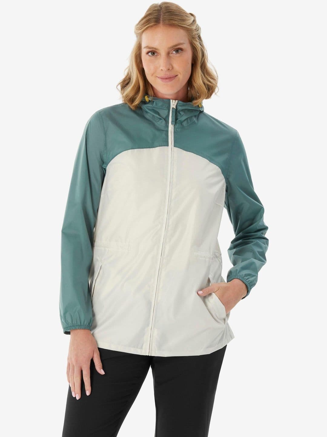 Decathlon Quechua - Women Green Water-Repellent Hiking Jacket - view 1