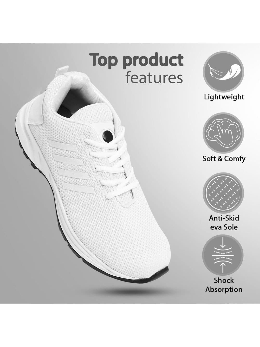 Begone Men Mesh Running Non-Marking Shoes - view 1
