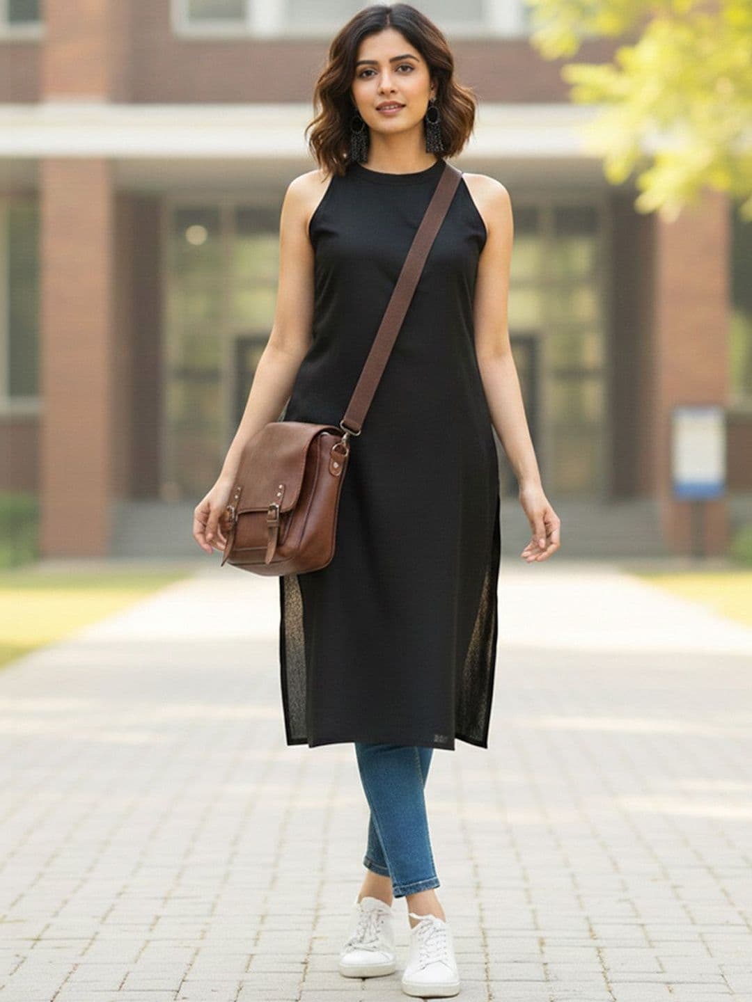 KALINI Women Halter Neck Kurta - view 1