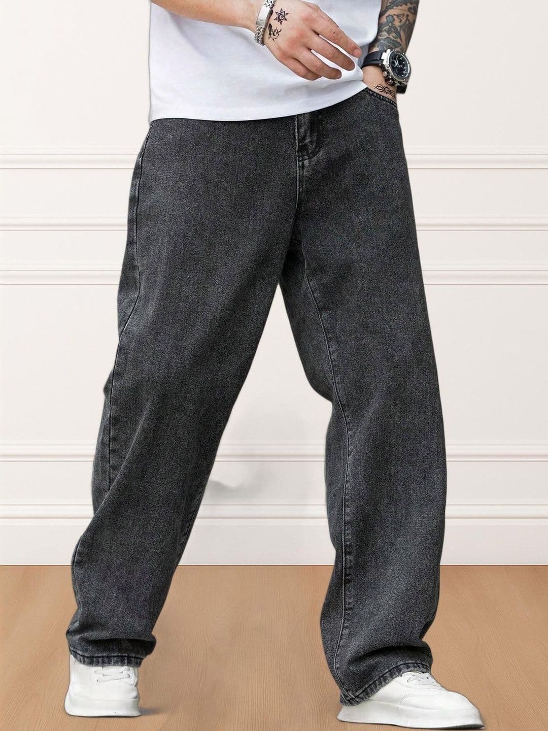 Metronaut Men Mid-Rise Light Fade Acid Wash Jeans - view 1