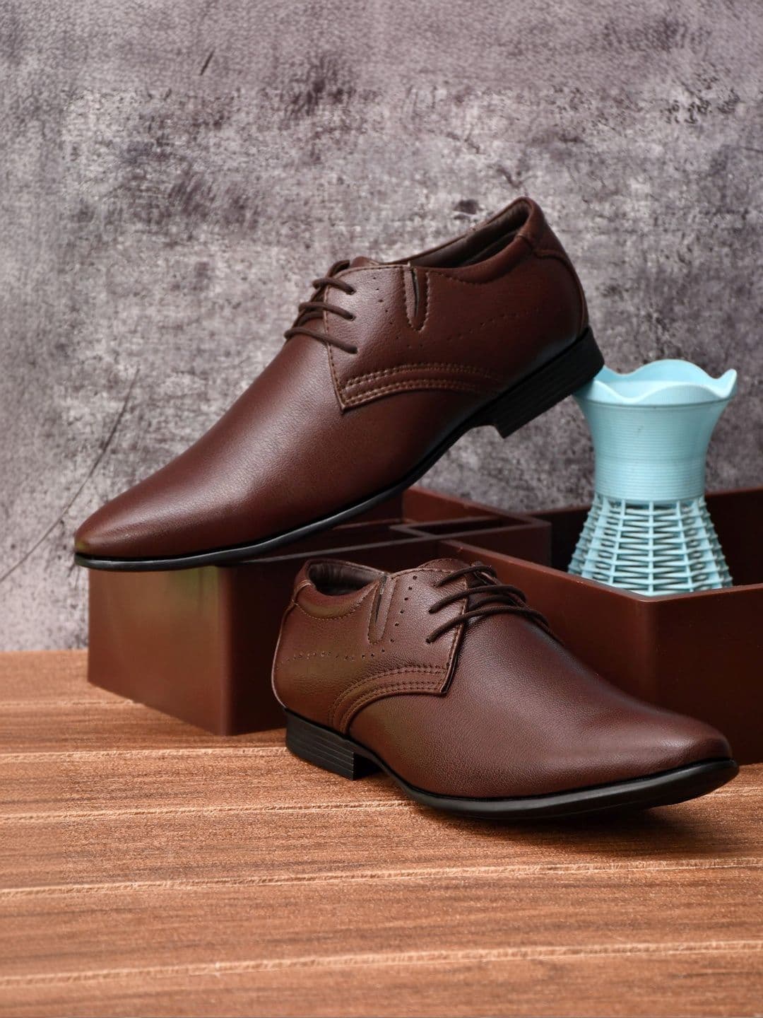 Bruklinn Men Leather Formal Derbys - view 1