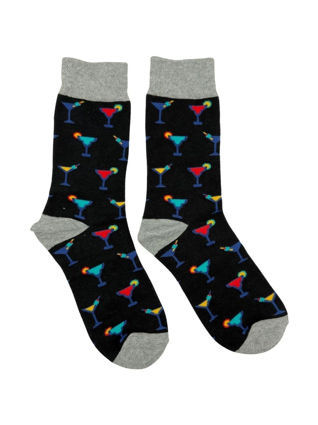 The Tie Hub Unisex Cotton Blend Patterned Calf Length Socks - view 1