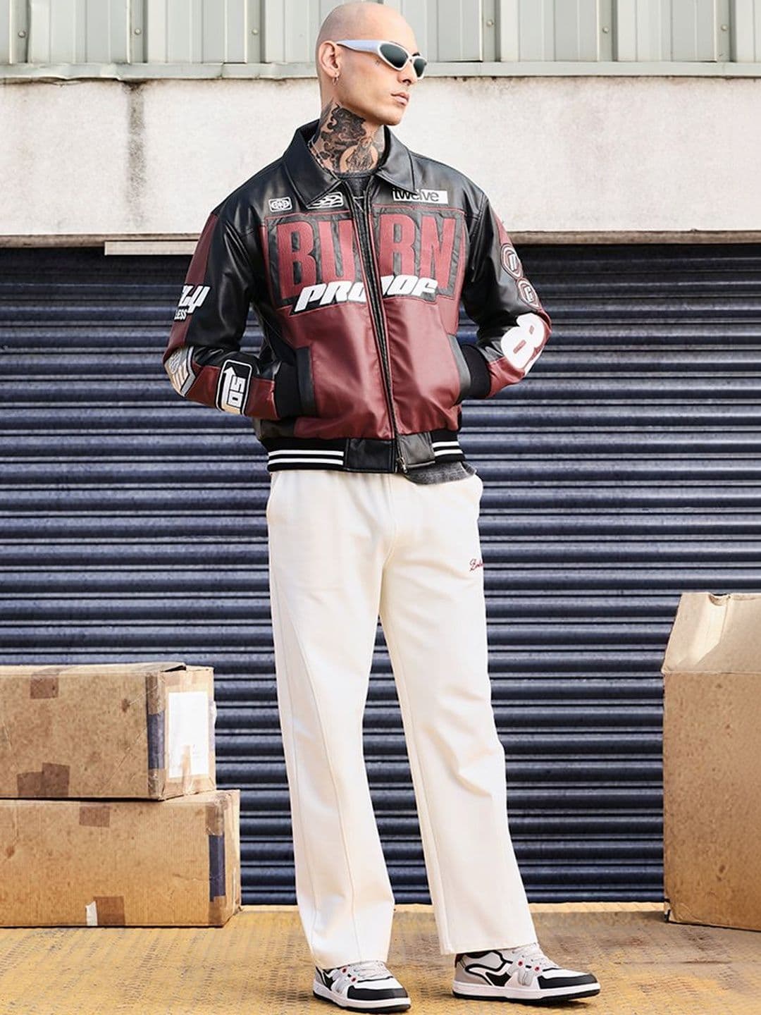 Snitch Burgundy Printed Jacket - view 1
