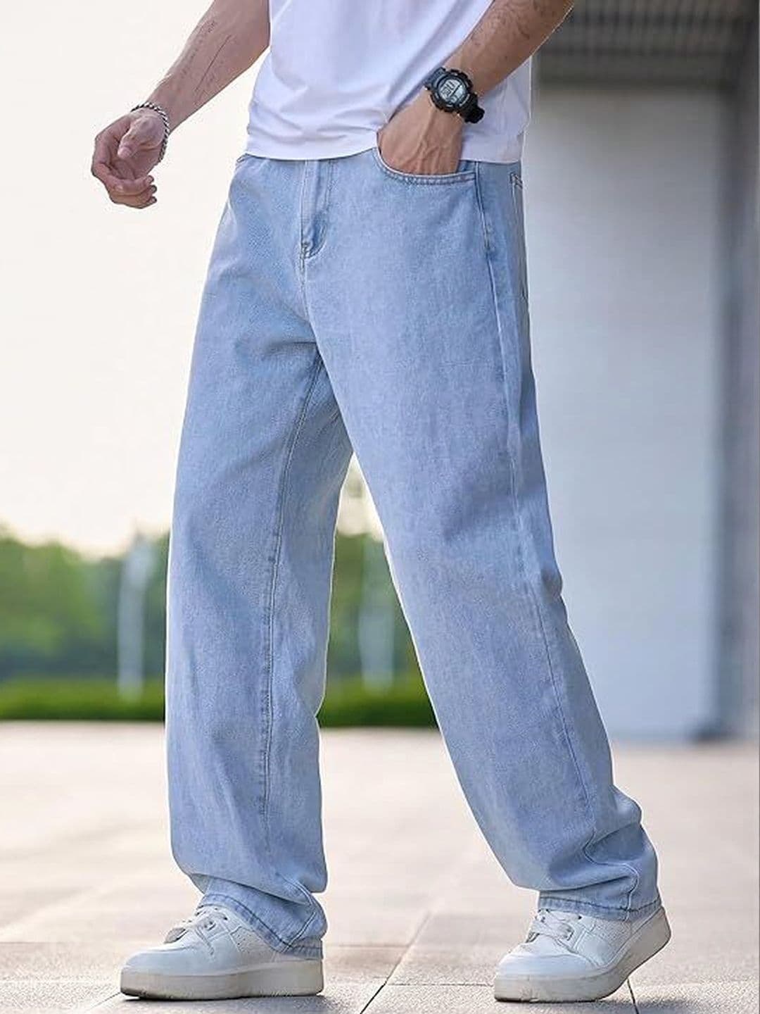 Belvog Men High-Rise Light Fade Stretchable Jeans - view 1