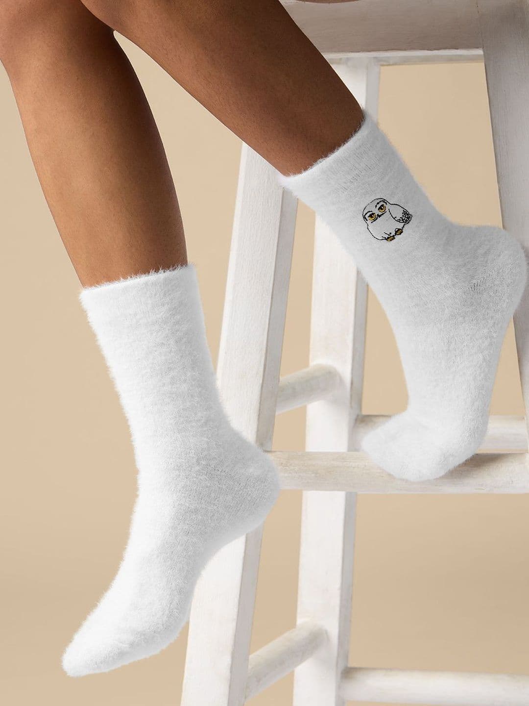 The Souled Store Unisex Harry Potter Printed White Socks - view 1