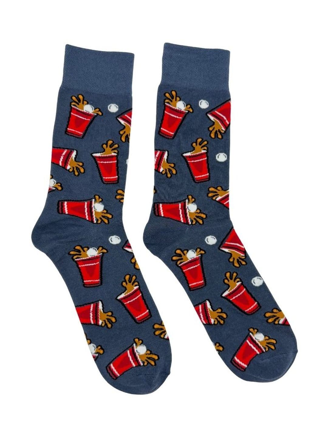 The Tie Hub Unisex Cotton Blend Patterned Calf Length Socks - view 1