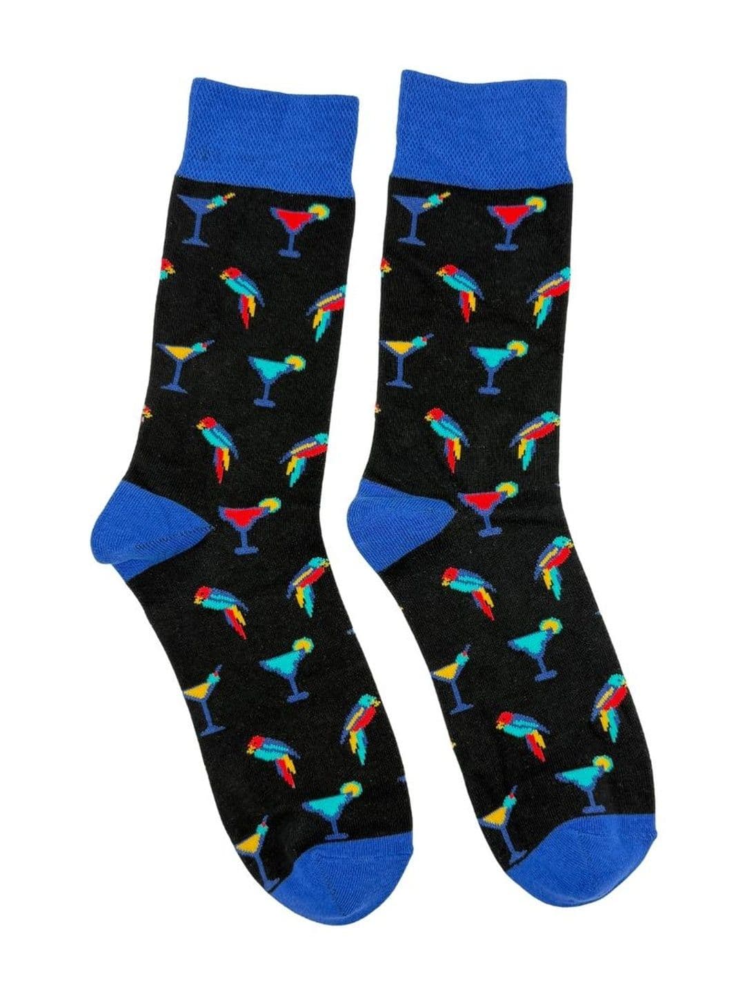 The Tie Hub Unisex Cotton Blend Patterned Calf Length Socks - view 1
