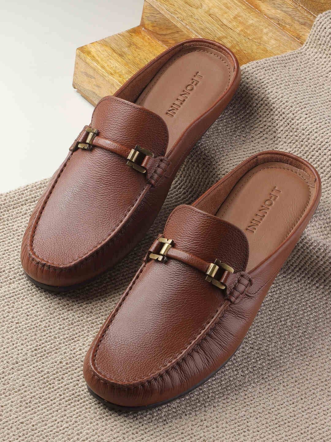 J.FONTINI Men Leather Comfort Sandals - view 1