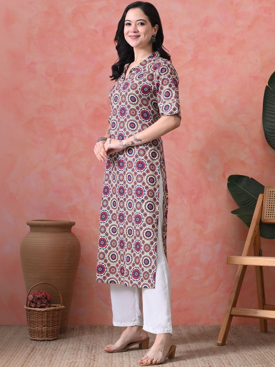 JEMCY Women Floral Printed Floral Kurta - view 1