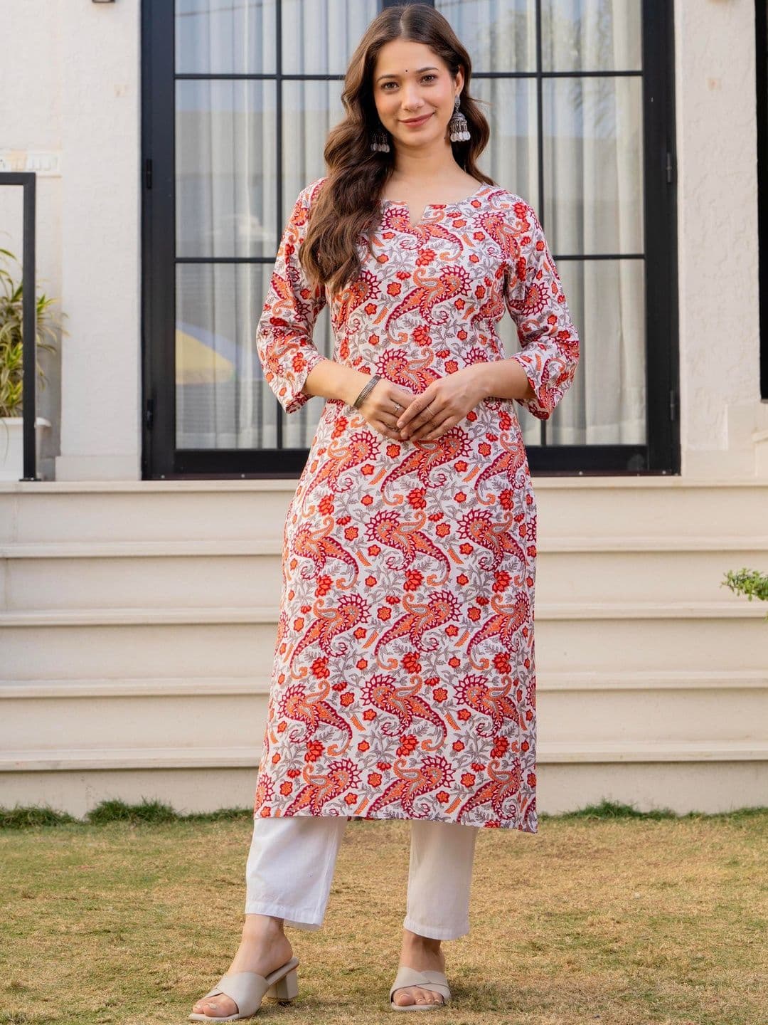 DORIYA Women Floral Printed Kurta - view 1