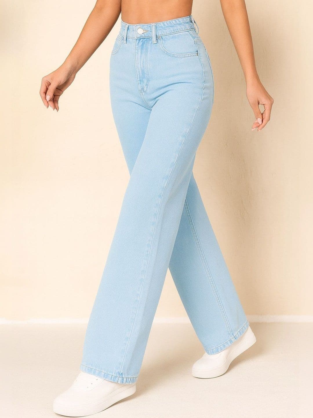 KASHIANXSTYLE Women Comfort Straight Fit High-Rise Light Fade Stretchable Jeans - view 1