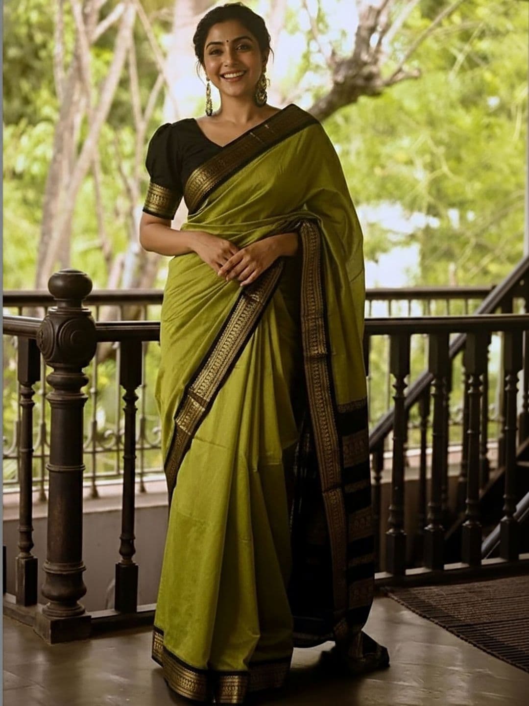 Dhaaga Ghar Woven Design Zari Silk Blend Banarasi Saree - view 1