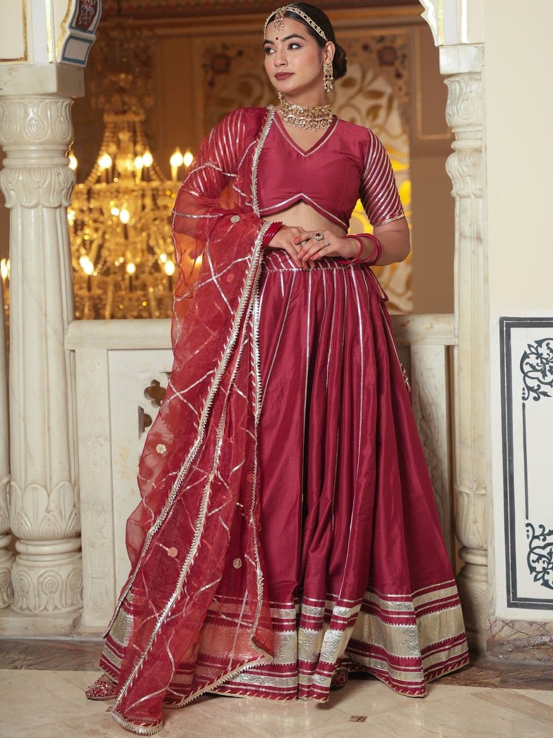 SAJILO Semi-Stitched Lehenga & Blouse With Dupatta - view 1