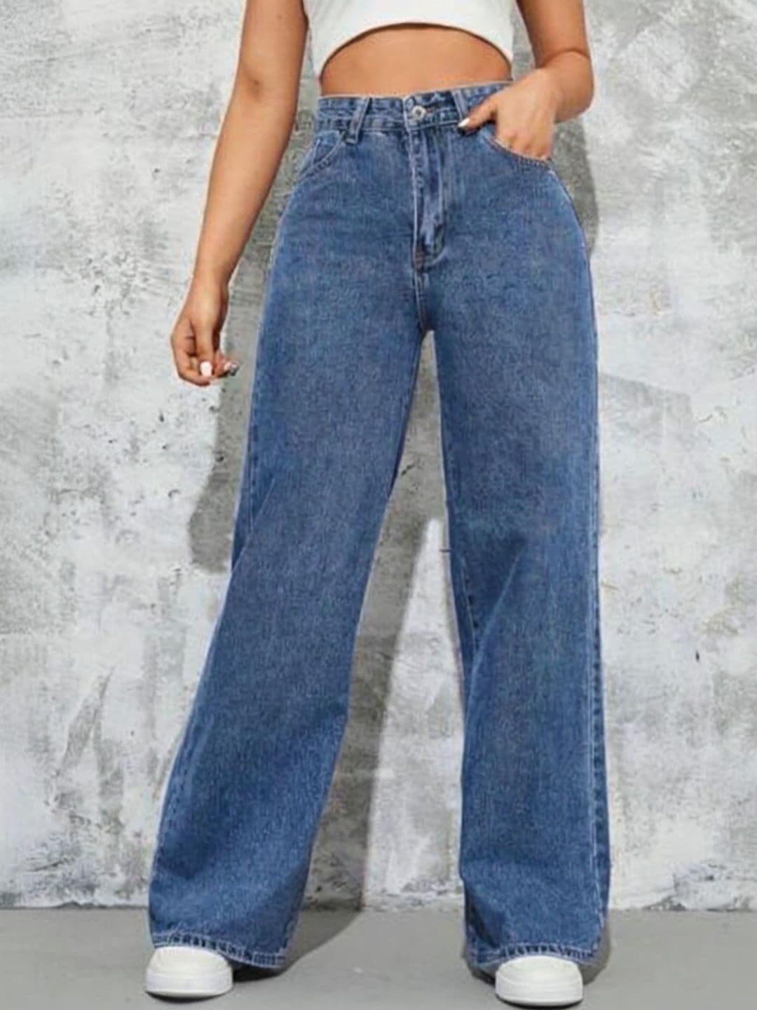 KASHIANXSTYLE Women Comfort Boyfriend Fit High-Rise Light Fade Stretchable Jeans - view 1