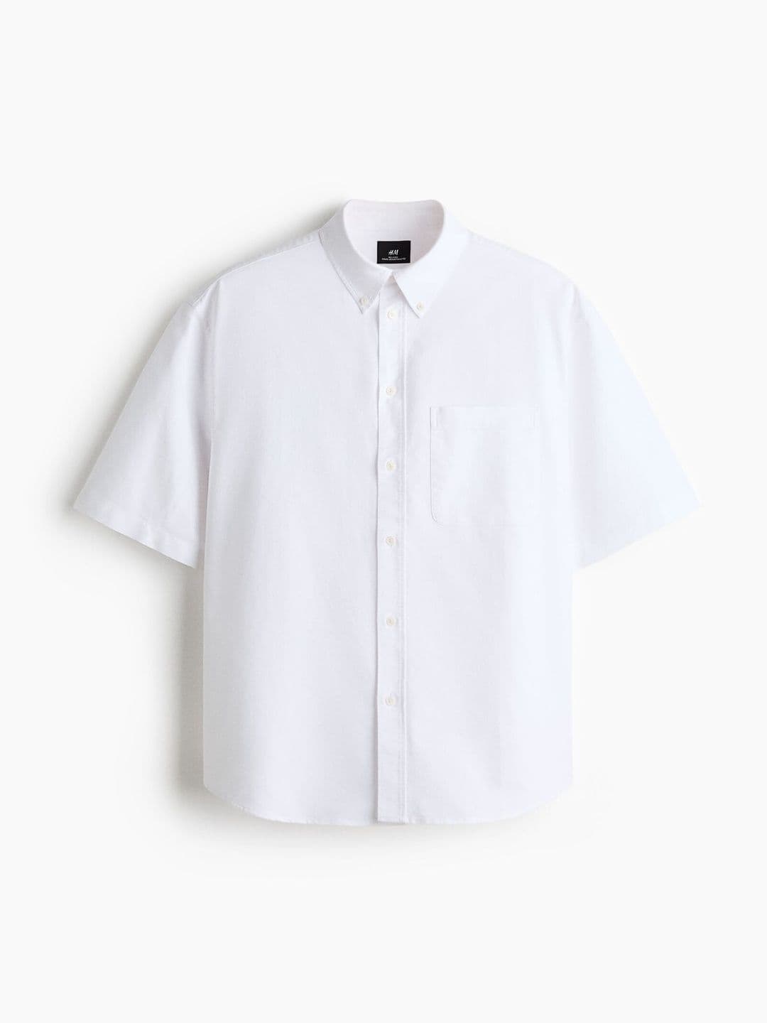 H&M Relaxed Fit Short-Sleeved Oxford Shirt - view 1
