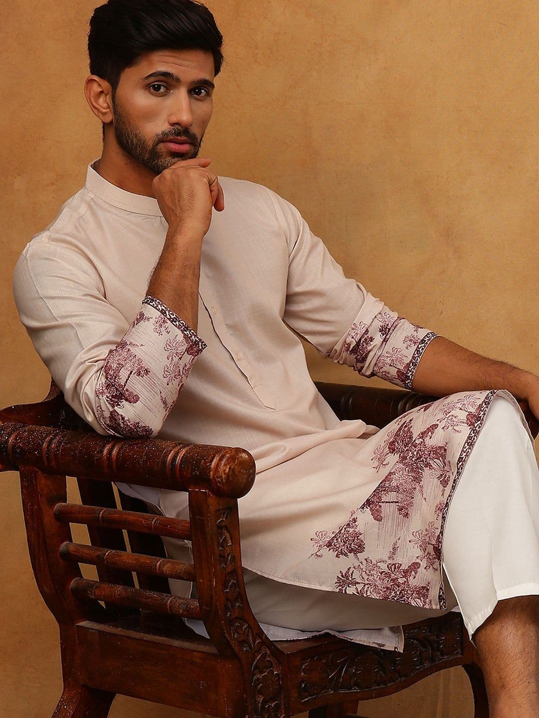 Jompers Men Floral Printed Kurta - view 1