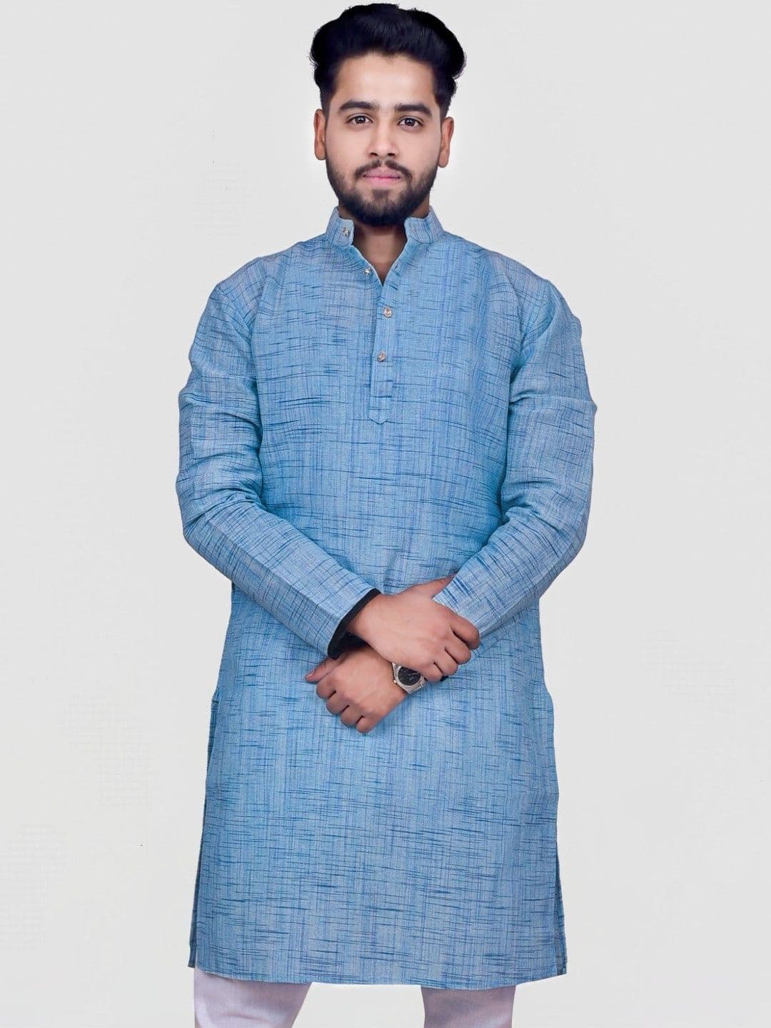 Sypher Boutique Men Printed Khadi Kurta - view 1