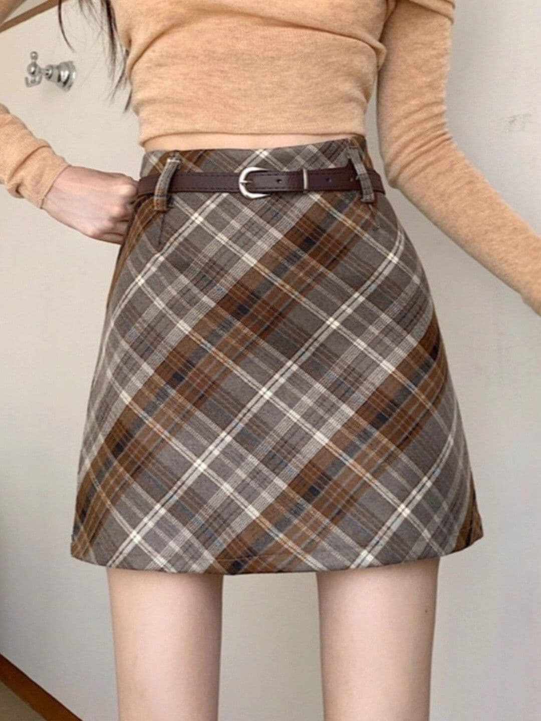 StyleCast x Revolte Checked Mini Skirt - view 1