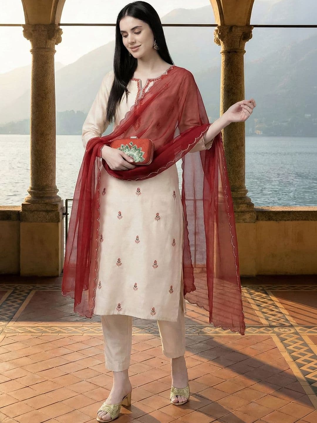 Indo Era Organza Dupatta - view 1