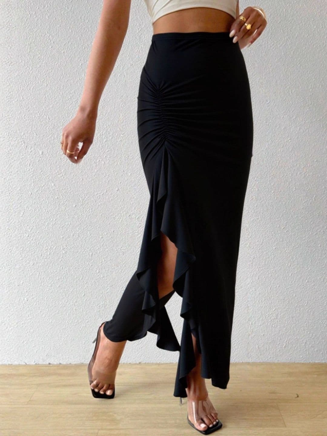 Suo Pencil High-Low Midi Skirts - view 1