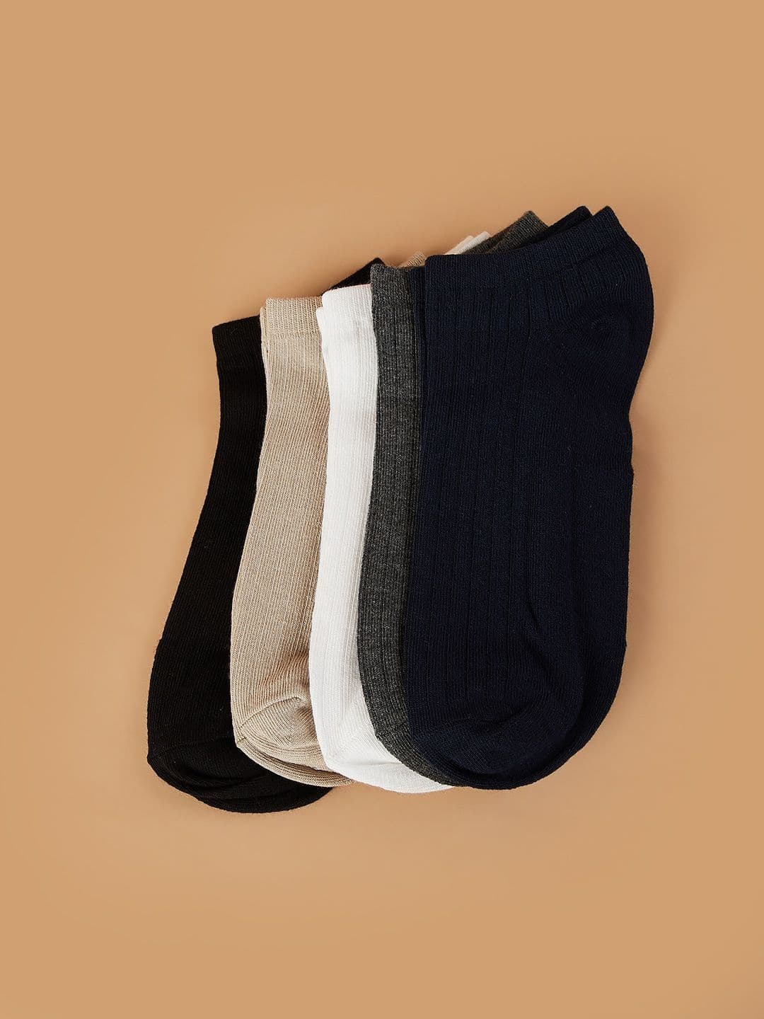 CODE by Lifestyle Pack Of 5 Cotton Shoe Liners Socks - view 1