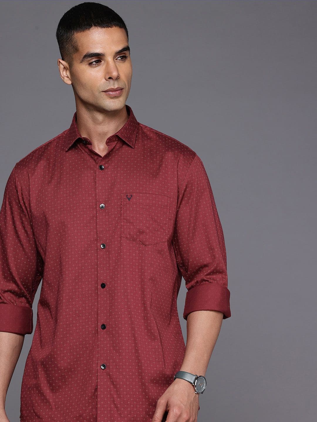 Allen Solly Sport Fit Micro Ditsy Printed Pure Cotton Casual Shirt - view 1