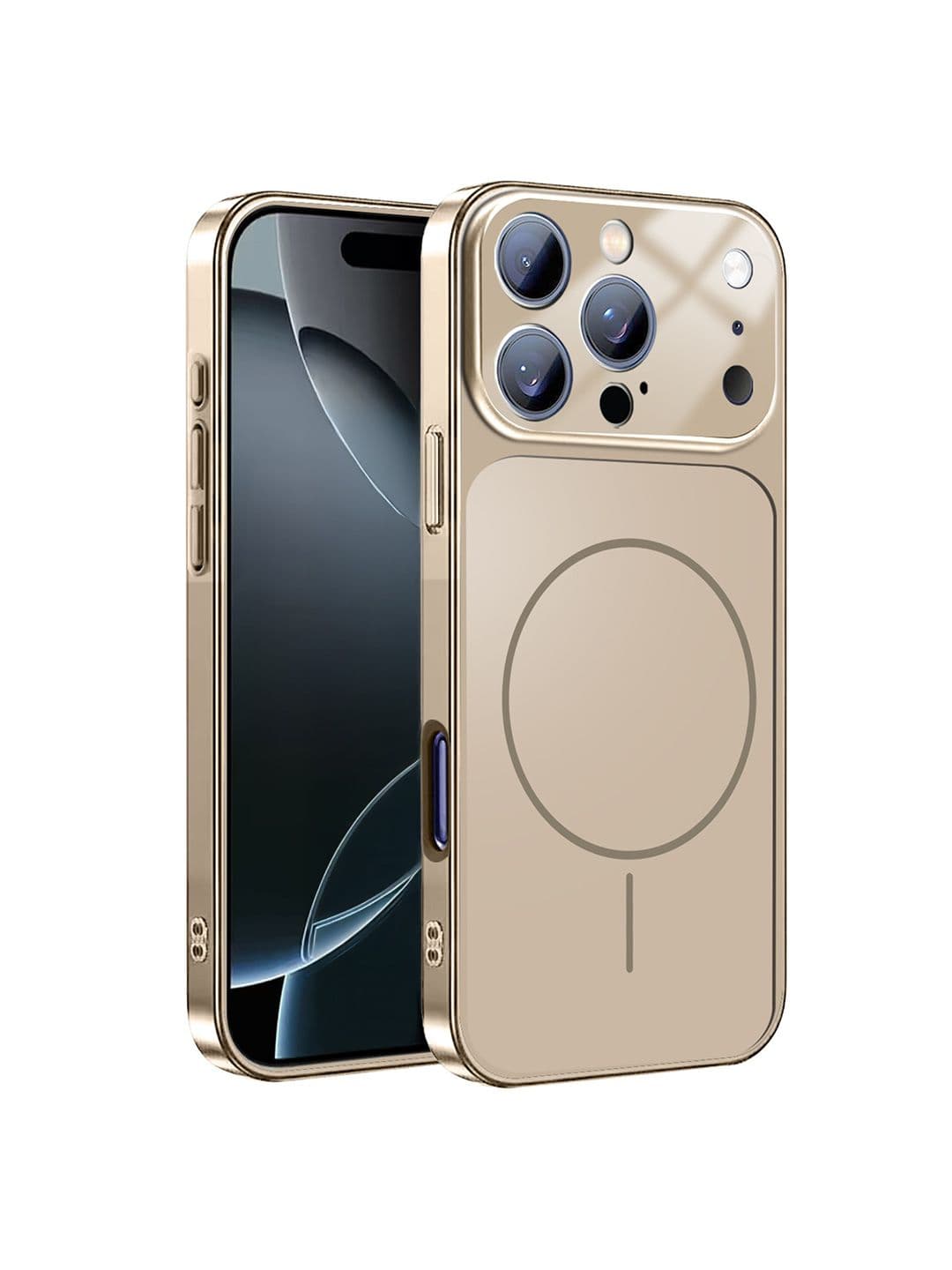 Luxury Kase Solid Printed iPhone 16 Pro Max Back Case Mobile Accessories