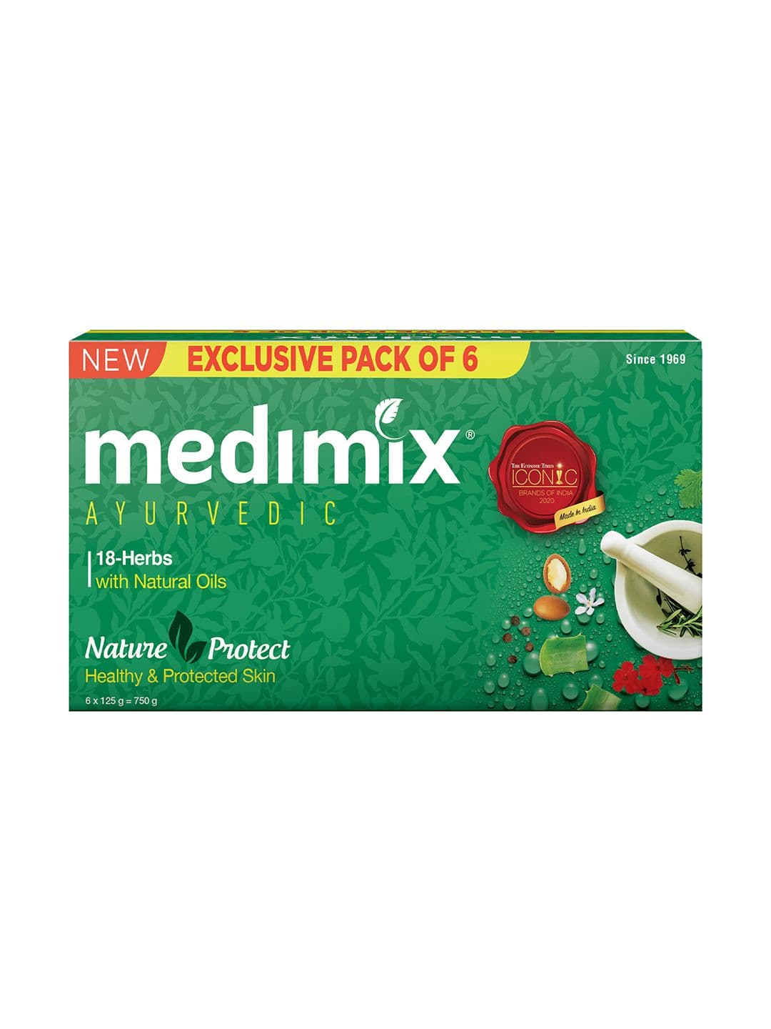 medimix AYURVEDIC Set of 6 Classic 18-Herbs Soap - 125 g each - view 1