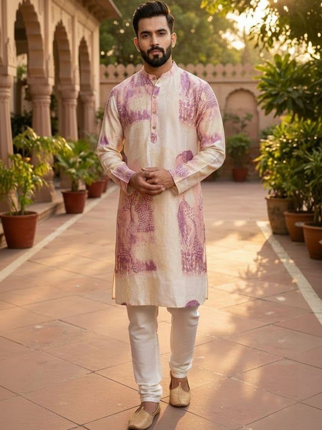 HERE&NOW Men Printed Floral Kurta - view 1