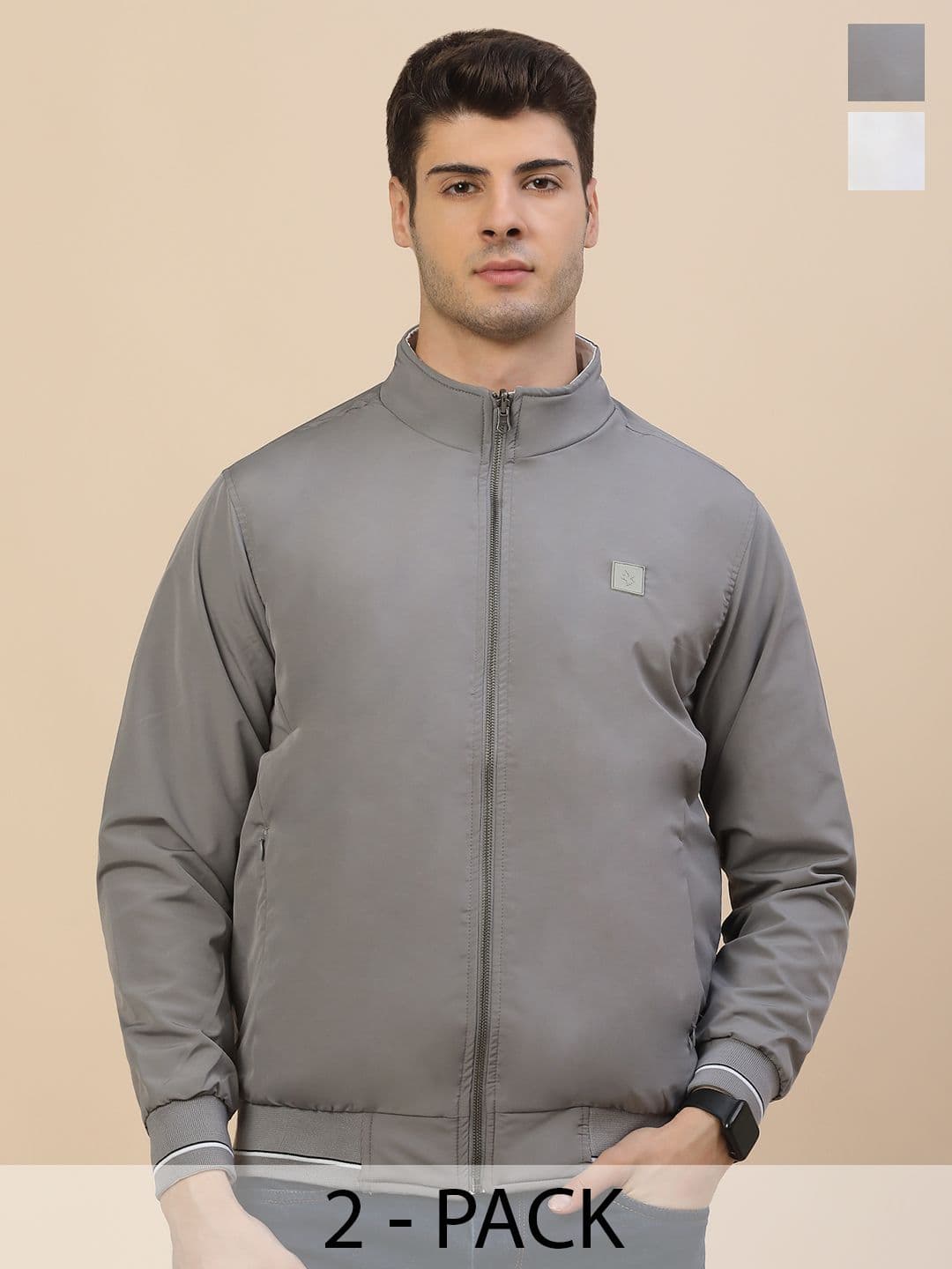 Cantabil Men Reversible Bomber Jacket - view 1