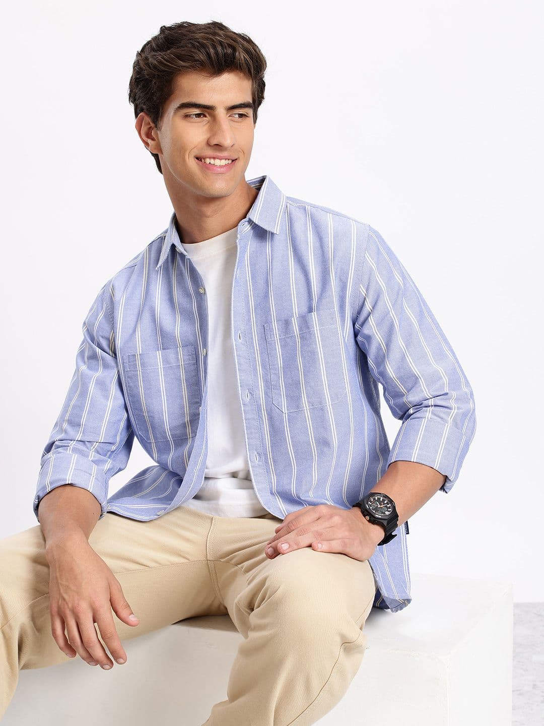 Aeropostale Striped Pure Cotton Casual Shirt - view 1